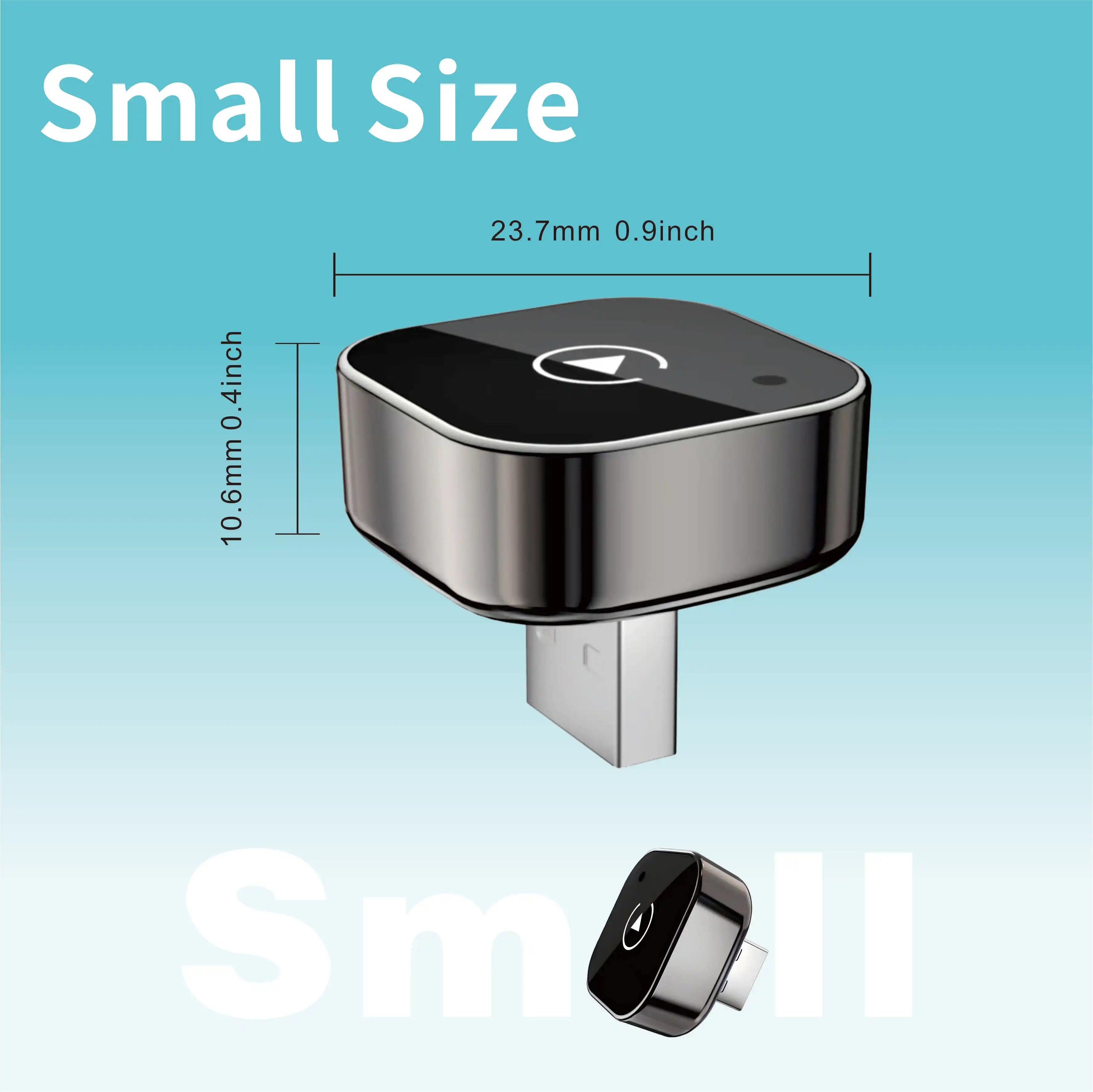 Wireless CarPlay Adapter for iPhone -Mini Plug & Play Auto Connect, 5GHz WiFi Low Latency, iOS 10+ Compatible with Wired CarPlay